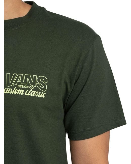 Vans Green Shop Front Back Graphic T-shirt for men