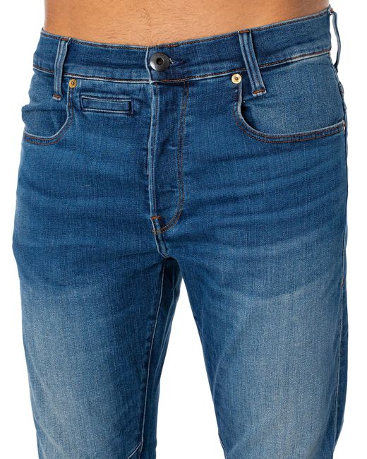 G-Star RAW Blue D-stag 5 Pocket Slim Jeans for men