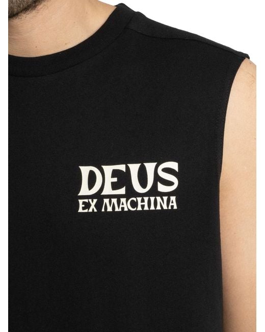 Deus Ex Machina Black Chinook Graphic Muscle Vest for men