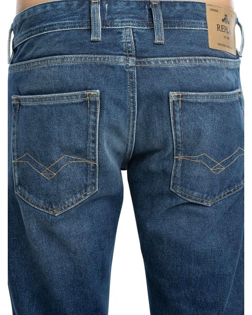 Replay Blue Grover Straight Jeans for men