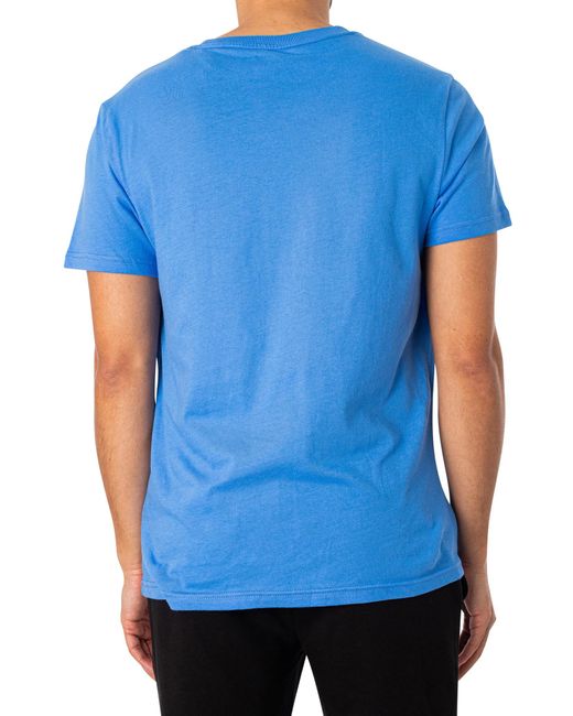 Tommy Hilfiger Blue Lounge Chest Logo T-shirt for men