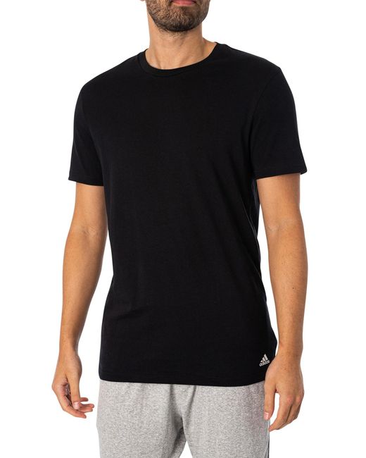 Adidas White 3 Pack Lounge Crew T-shirts for men