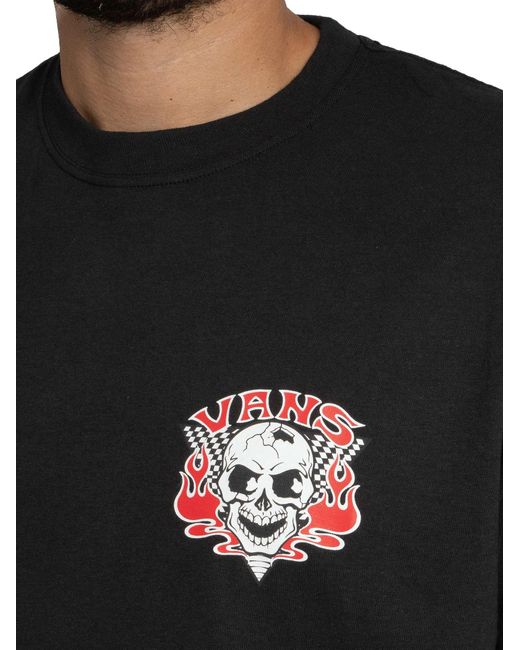 Vans Black Loose Blaze Head Back Graphic T-shirt for men