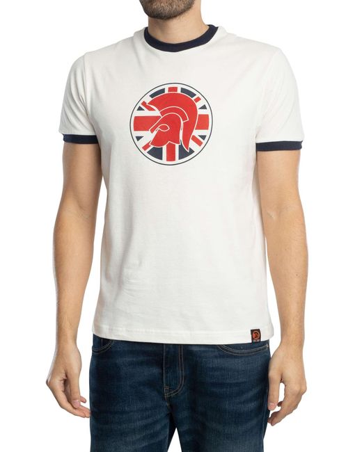 Trojan White Flag Logo T-shirt for men