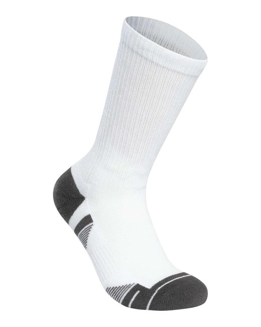 Under Armour White 3 Pack Performance Tech Crew Socks for men