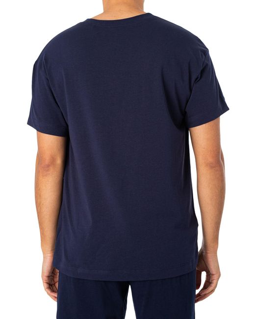 HUGO Blue Linked T Shirt for men