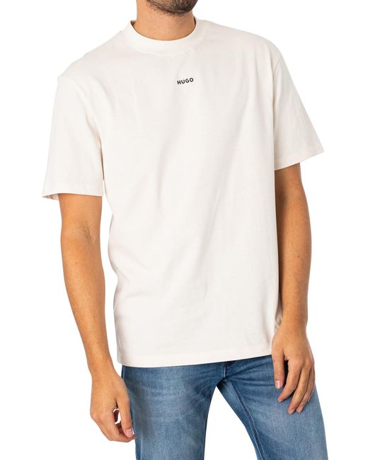 HUGO White Dapolino T-shirt for men