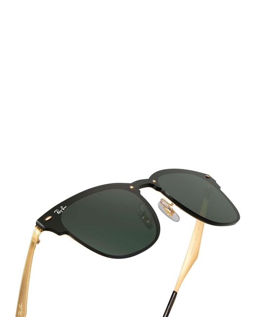 gold Blaze Clubmaster Steel Sunglasses 