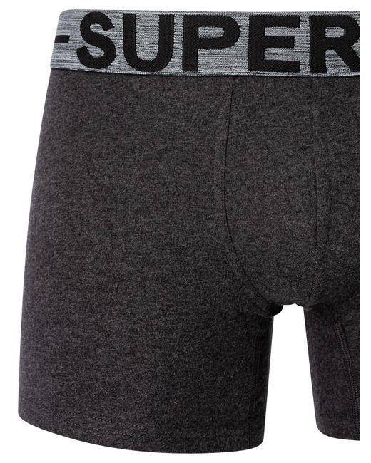 Superdry Black 3 Pack Organic Boxer Briefs for men