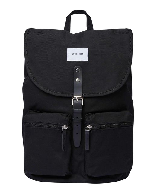 Sandqvist Black 19l Roald Backpack for men