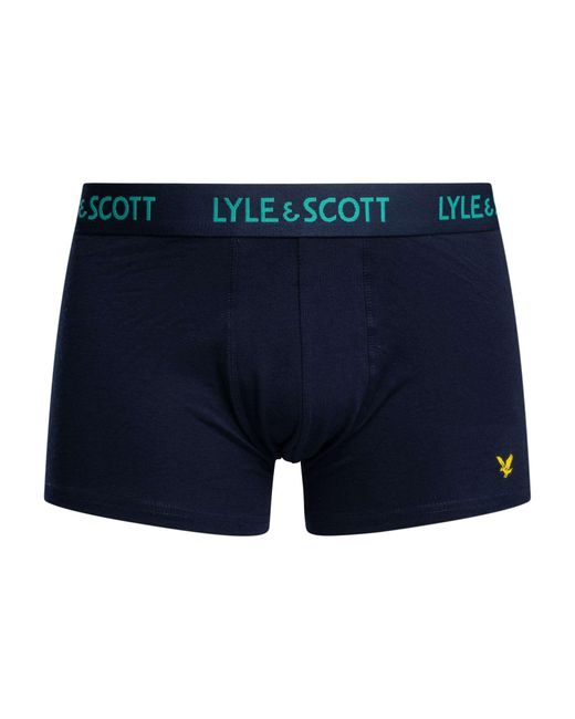 Lyle & Scott Blue 3 Pack Barclay Trunks for men