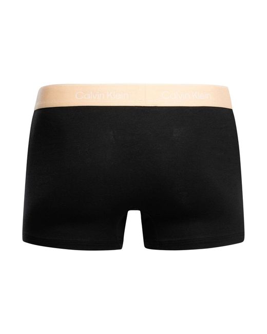 Calvin Klein Black 3 Pack Icon Relaxed Fit Trunks for men
