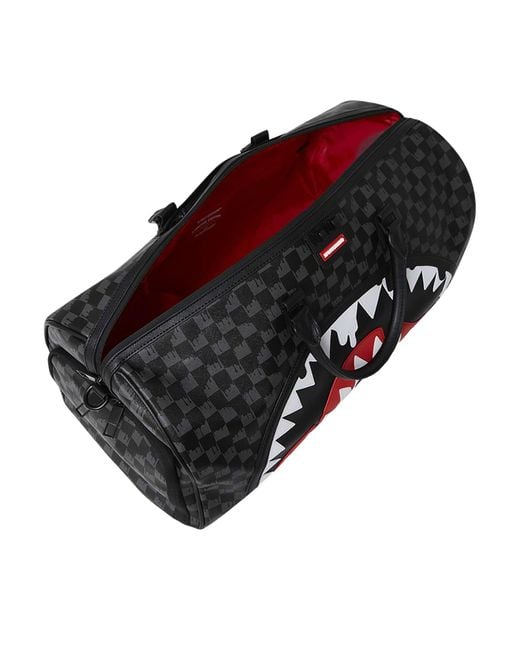 Sprayground Black Dripping Shark In Paris Duffle Bag for men