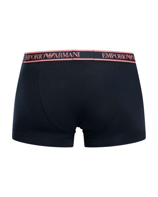 Emporio Armani Blue 3 Pack Trunks for men