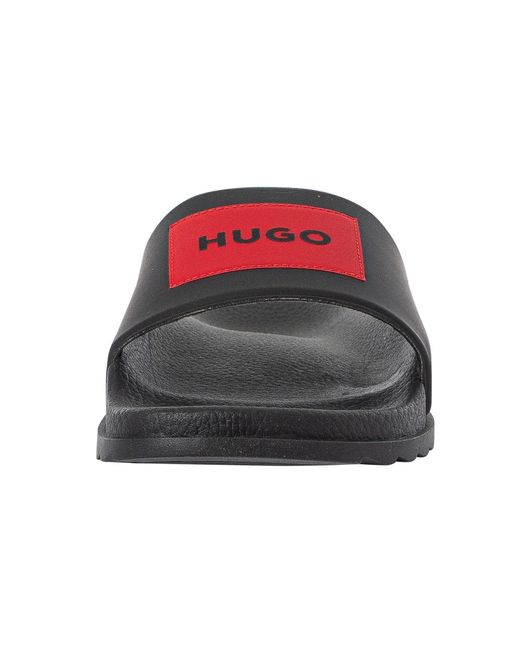 HUGO Black Match It Box Logo Sliders for men