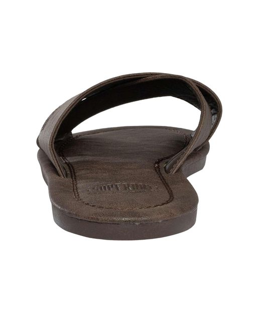 Superdry Brown Vintage Cross Strap Sliders for men