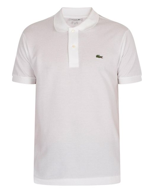 Lacoste White Classic Logo Polo Shirt for men