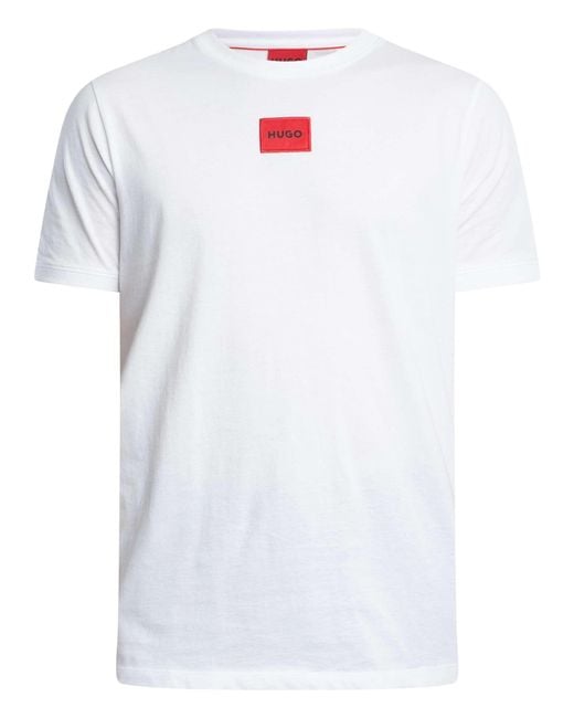 HUGO White Diragolino212 T-shirt for men