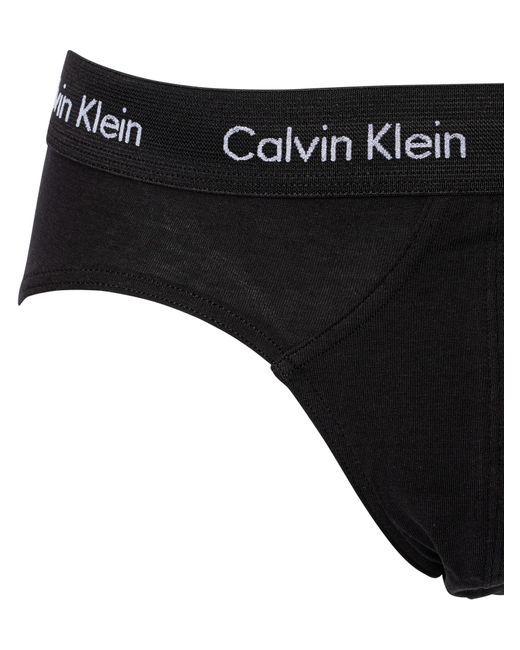 Calvin Klein Black 3 Pack Hip Briefs for men