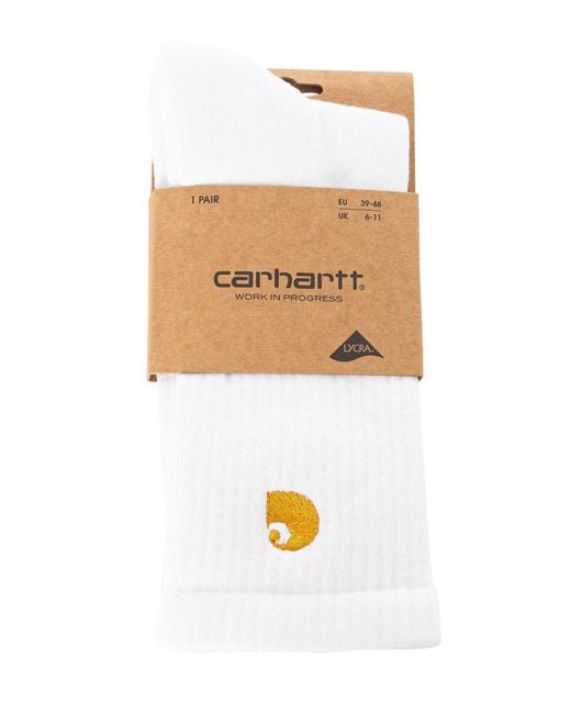 Carhartt White Chase Crew Socks for men