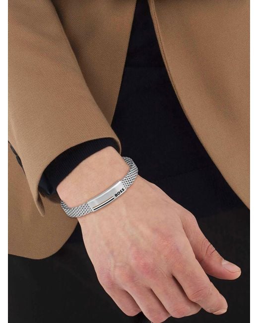 Boss Gray Alen Steel Bracelet for men