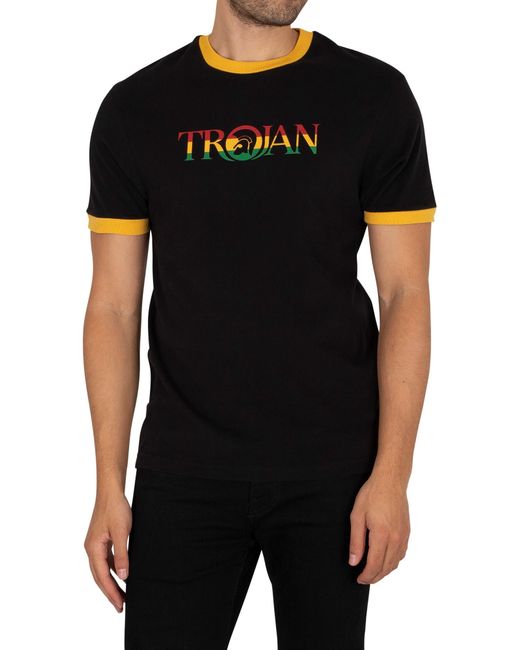 Trojan Black Branded T-shirt for men