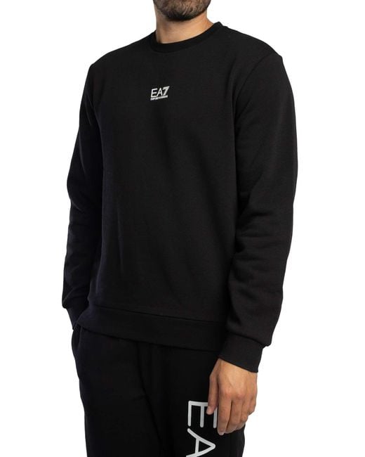 EA7 Black Felpa Core Sweatshirt for men