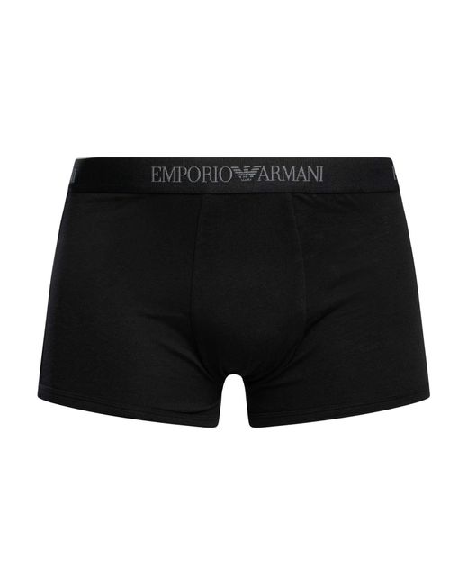 Emporio Armani Black 3 Pack Trunks for men