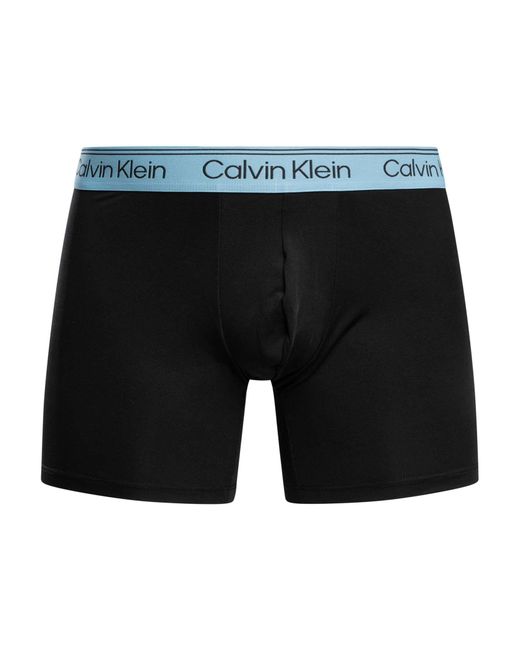 Calvin Klein Black 3 Pack Microfiber Stretch Boxer Briefs for men