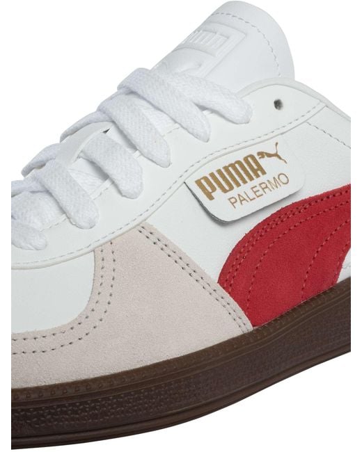 PUMA White Palermo Leather Trainers for men