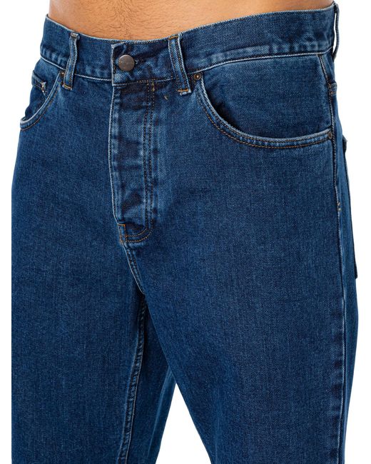Carhartt Blue Newel Relaxed Tapered Jeans for men