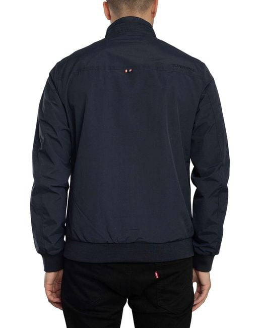 Superdry Blue Nylon Harrington Jacket for men