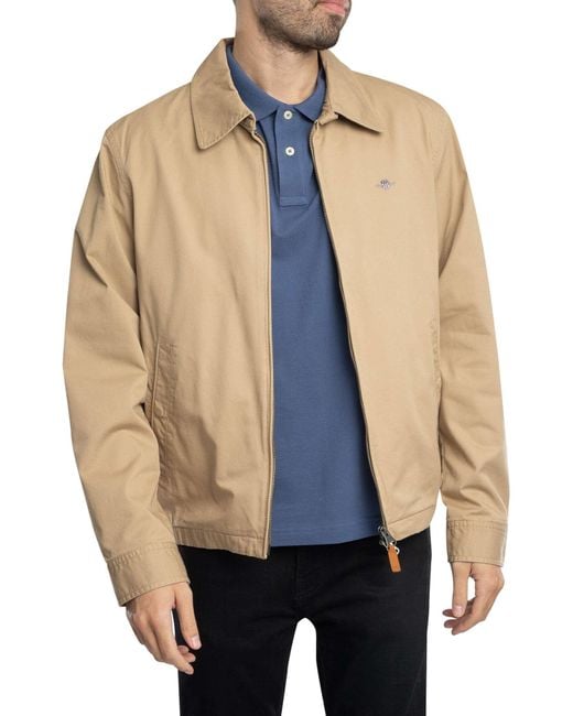 Gant Blue Cotton Windcheater Jacket for men