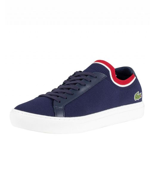 Lacoste Blue Navy/white/red La Piquee 119 1 Cma Trainers for men