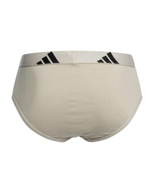 Adidas Black 3 Pack Active Flex Cotton Briefs for men