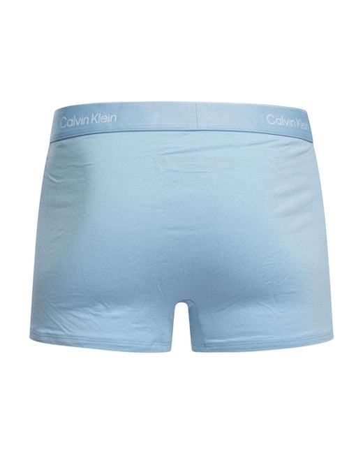 Calvin Klein Blue 3 Pack Icon Relaxed Fit Trunks for men