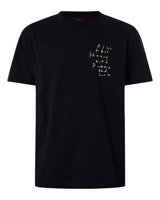 Deus Ex Machina Black Old House T-shirt for men