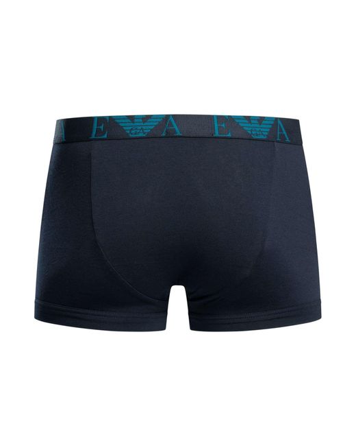 Emporio Armani Blue 3 Pack Trunks for men