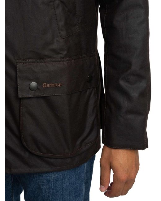 Barbour Black Ashby Wax Jacket for men