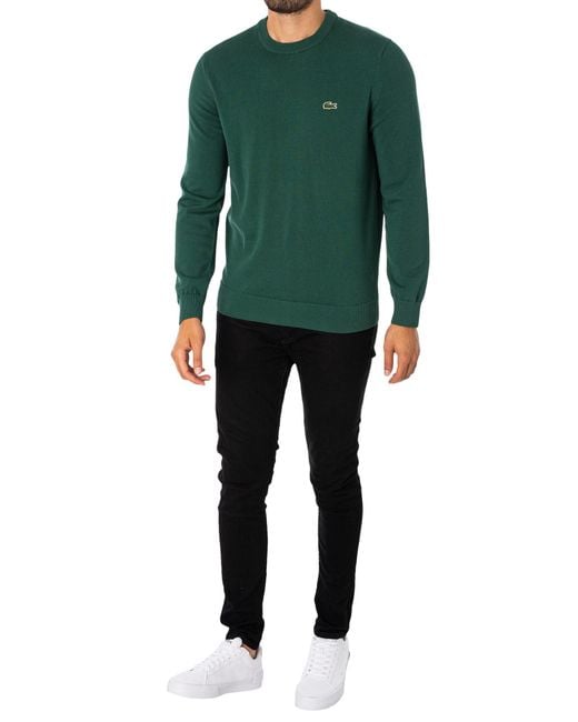 Lacoste Green Organic Cotton Crew Neck Knit for men