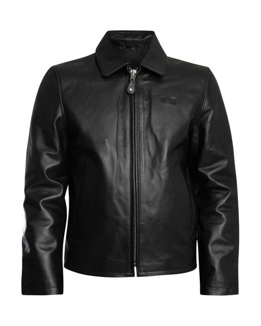 Schott Nyc Black Lc5100 Leather Jacket for men
