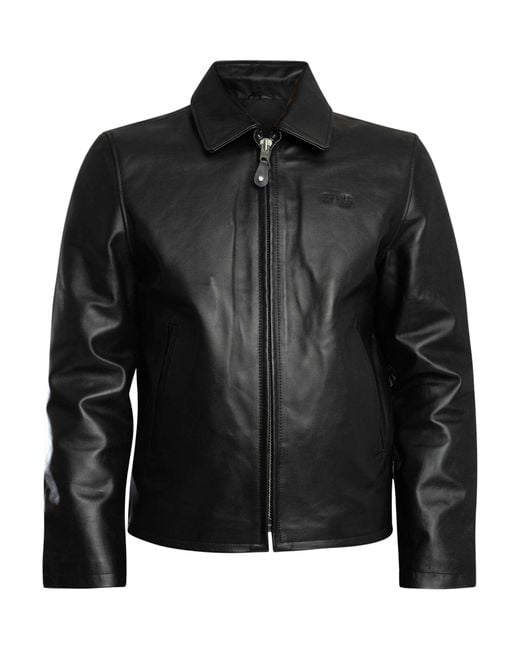 Schott Nyc Black Lc5100 Leather Jacket for men