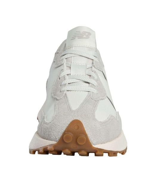 New Balance White 327 Suede Trainers for men