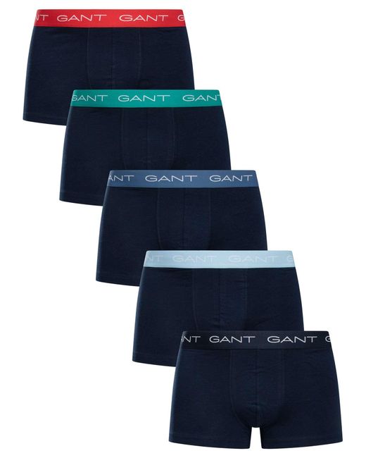 Gant Blue 5 Pack Trunks for men
