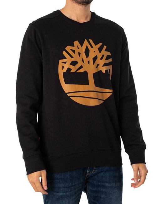 Timberland Black Core Tree Logo Sweatshirt for men