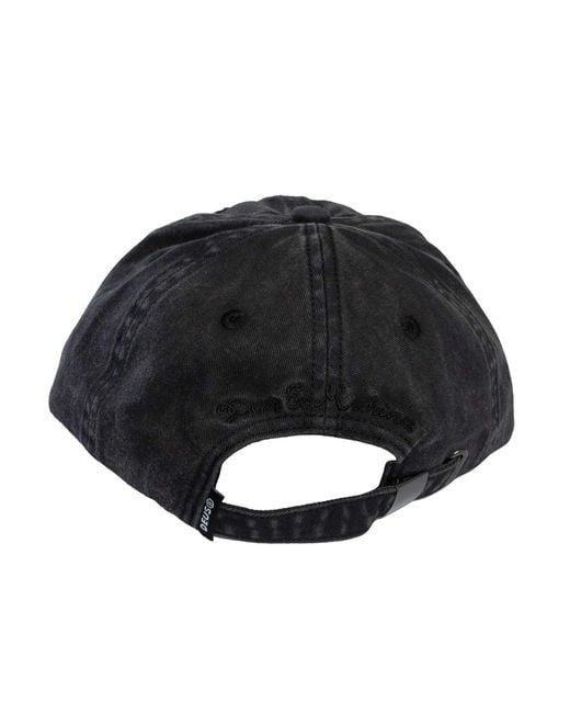 Deus Ex Machina Black Shield Garment Dyed Dad Cap for men
