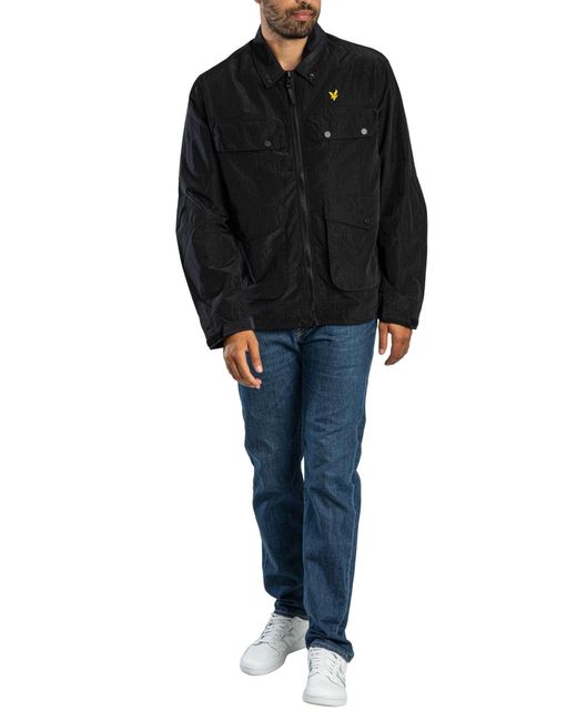 Lyle & Scott Black 4 Pocket Blouson Jacket for men