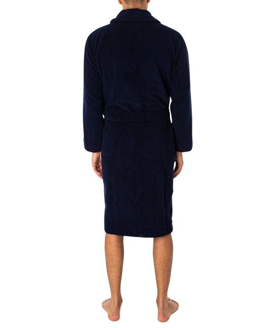 Lyle & Scott Blue Lucas Dressing Gown for men