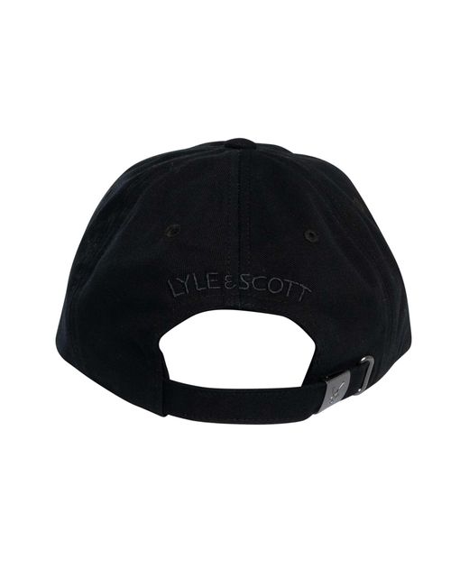 Lyle & Scott Black Logo Baseball Cap for men