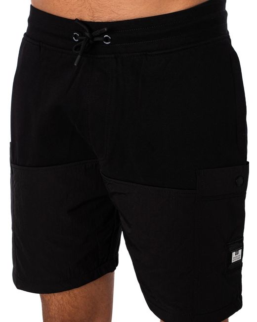 Weekend Offender Black Azeez Sweat Shorts for men